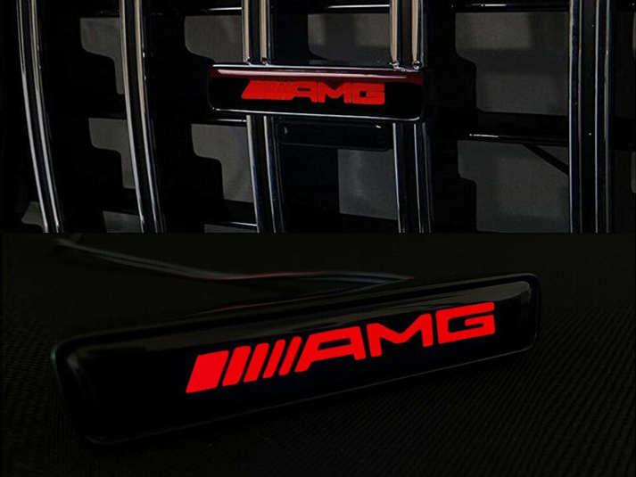 AMG LED Grill Red Grille Badge Emblem Logo for Mercedes W463A G Wagon G63 G500 G55